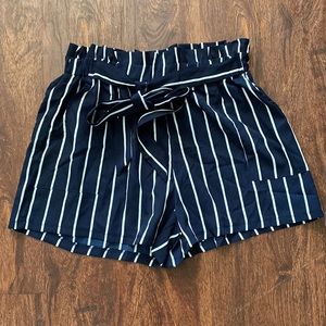 SHEIN- Tie Front High Waisted Shorts